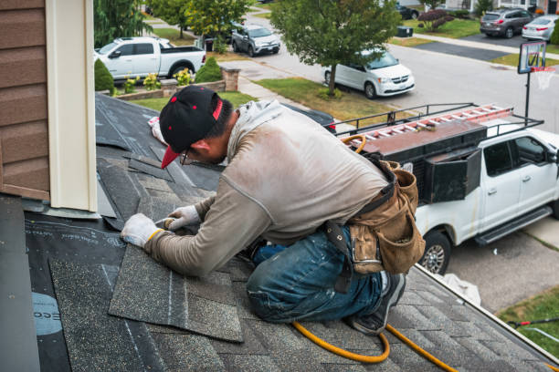 Professional Storm Damage Roof Repair technician working in Twin City, GA
